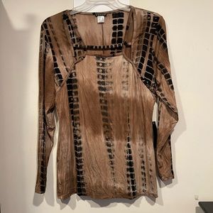 Venus brown tye dye top SZ 1X